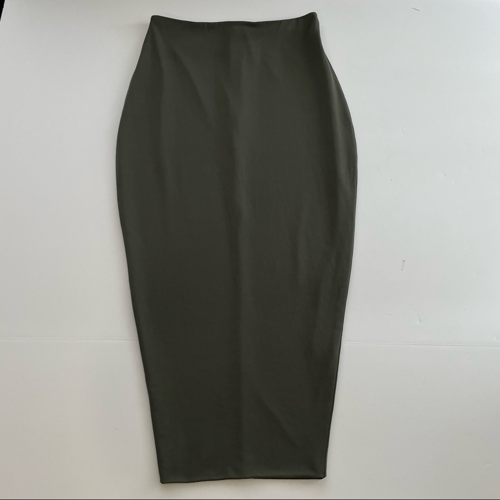 NOOKIE DOLCE VITA PENCIL SKIRT 2 OLIVE MEDIUM - Picture 7 of 8